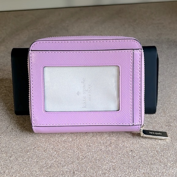 NWT Kate Spade Staci Small Zip Around Wallet (Berry Crea) - Picture 2 of 7
